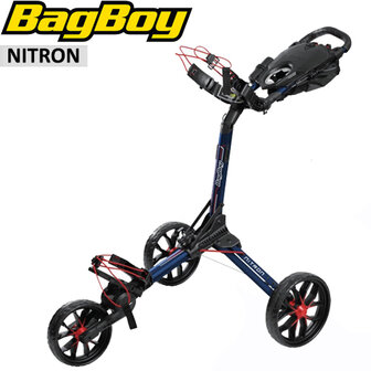 BagBoy Nitron Golftrolley, navy/rood
