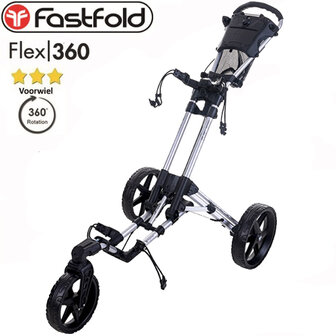 Fastfold Flex 360 Golftrolley, zilver