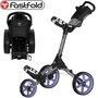 Fastfold Square Golftrolley, mat grijs/paars